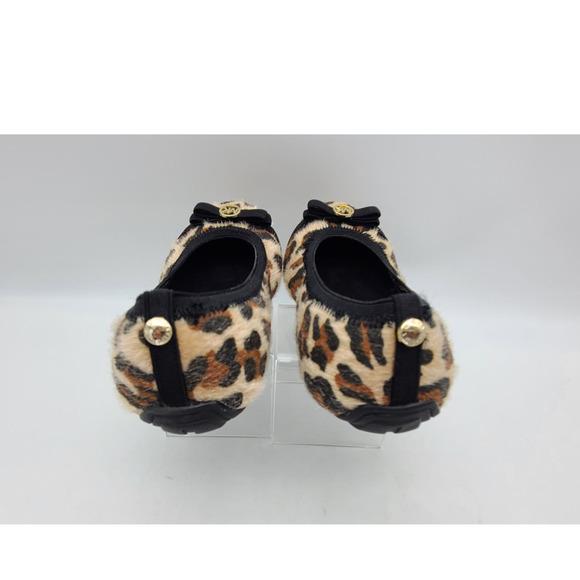 Michael Kors Girl's Size 2 "Rover Lux" Faux Cheetah Print Ballet Flats - Picture 7 of 9
